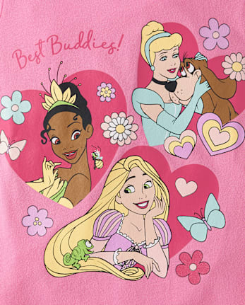 Baby And Toddler Girls Disney™ Princess Glitter Graphic Tee