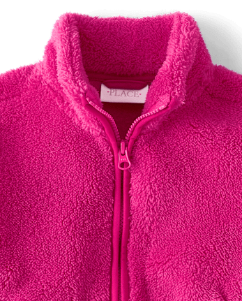 Girls Heavyweight Sherpa Zip Up Jacket