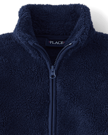 Girls Heavyweight Sherpa Zip Up Jacket