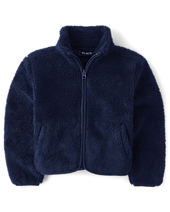 Girls Heavyweight Sherpa Zip Up Jacket