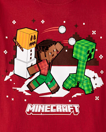 T-shirt graphique de Noël Minecraft™ pour garçon