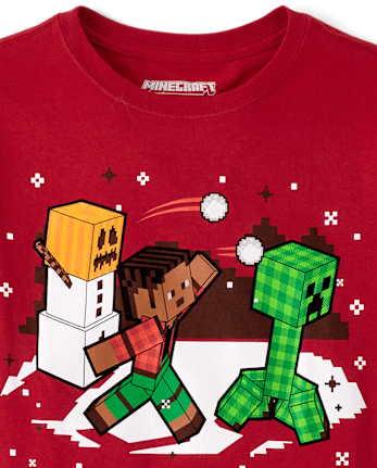 T-shirt graphique de Noël Minecraft™ pour garçon