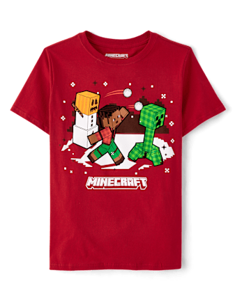 T-shirt graphique de Noël Minecraft™ pour garçon