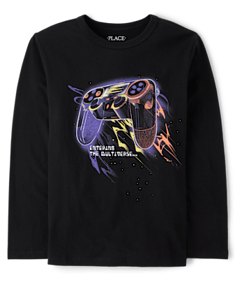 Boys Game Controller Universe Graphic Tee
