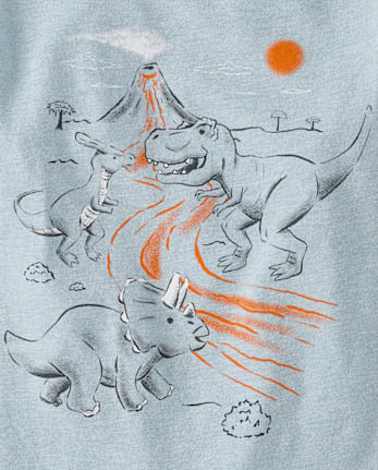 Baby And Toddler Boys Dino Mountain Graphic Tee