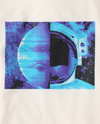 Boys Space Helmet Graphic Tee