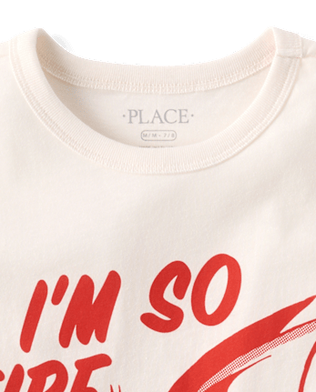 Boys Valentine's Day I'm So Fire Dragon Graphic Tee