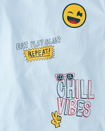 Boys Chill Vibes Doodle Graphic Tee