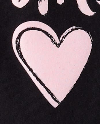 Girls Dance Ribbon Puff Print Graphic Tee