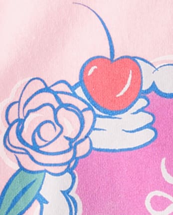 Girls Sweet Heart Cake Graphic Tee