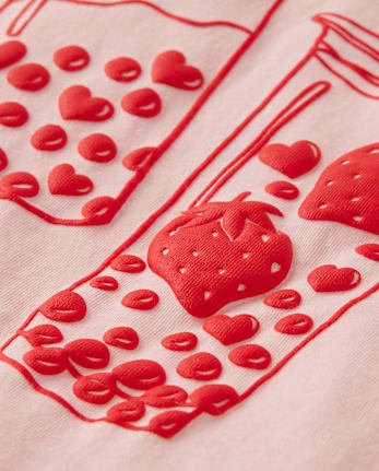 Girls Valentine's Day Boba Love Graphic Tee