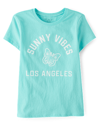 Girls Sunny Vibes Los Angeles Graphic Tee
