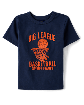Baby And Toddler Boys Big League Basketball Puff Print Graphic Tee