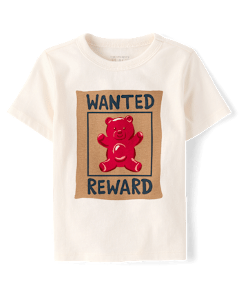 Baby And Toddler Boys Wanted Bear Graphic Tee
