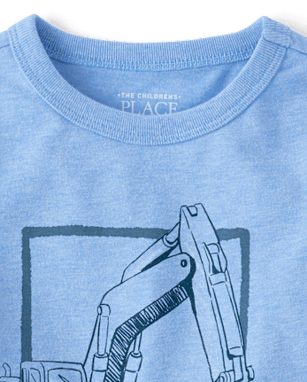 T-shirt graphique excavatrice pour bébés et tout-petits garçons