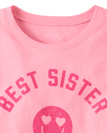 T-shirt graphique « Meilleure sœur » pour filles
