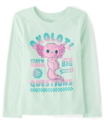 Girls Axolotl Questions Graphic Tee