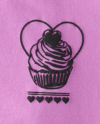 Girls Cupcake World Tour Front And Back Oversized Graphic Tee