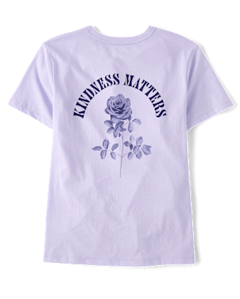 Girls Kindness Club Puff Print Front And Back Oversized Graphic Tee