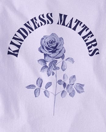 Girls Kindness Club Puff Print Front And Back Oversized Graphic Tee