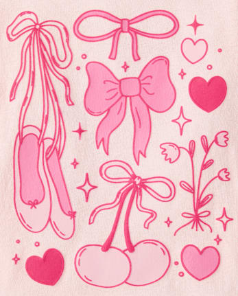 Baby And Toddler Girls Bows Graphic Tee