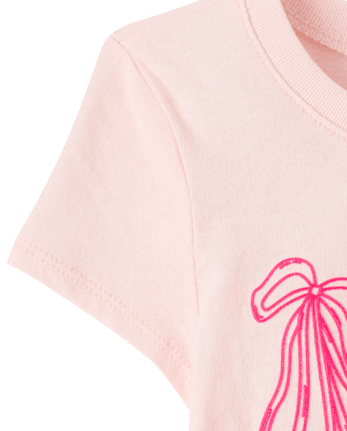 Baby And Toddler Girls Bows Graphic Tee