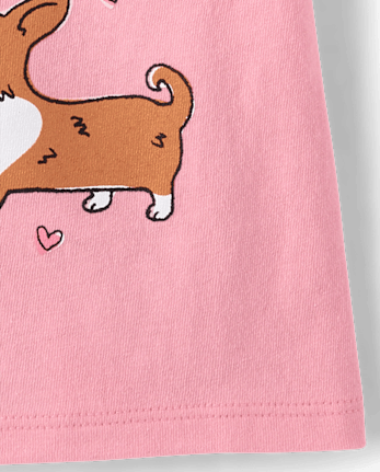 Baby And Toddler Girls Dog Friends Graphic Tee