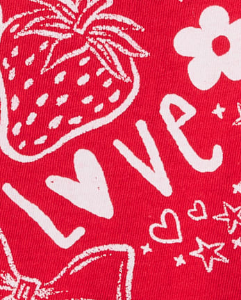 Baby And Toddler Girls Valentine's Day Sweet Doodles Graphic Tee