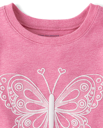 Baby And Toddler Girls Butterfly Graphic Tee