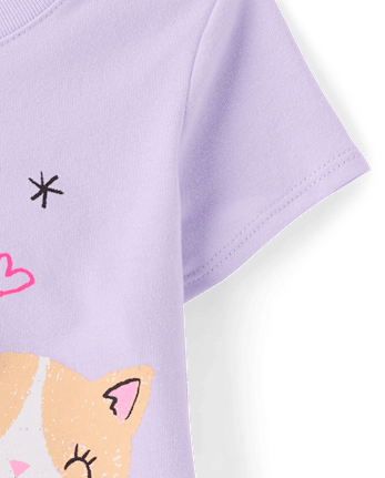 Baby And Toddler Girls Cat Friends Graphic Tee