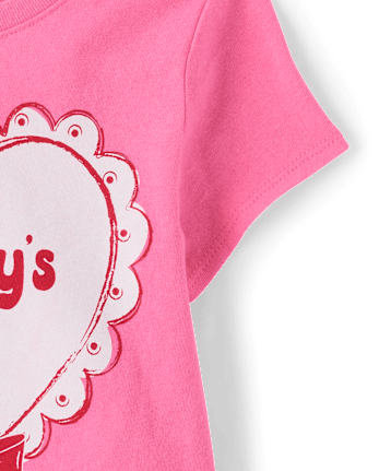 Baby And Toddler Girls Valentine's Dat Daddy's Girl Heart Graphic Tee