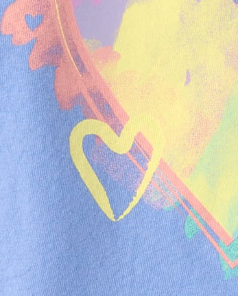 Baby And Toddler Girls Sweet Heart Art Graphic Tee