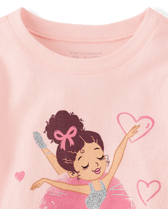 Baby And Toddler Girls Ballerina Graphic Tee