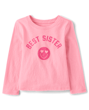 Baby And Toddler Girls Best Sister Graphic Tee
