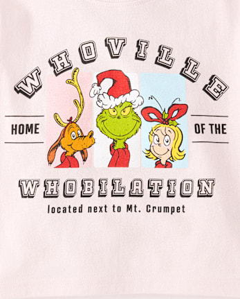 Girls Dr. Seuss The Grinch™ Whoville Whobilation Christmas Oversized Graphic Tee