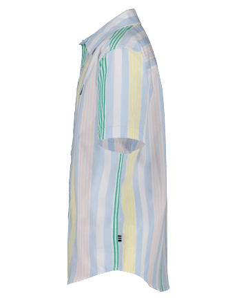 Boys Nautica® Colorblock Striped Button Up Shirt