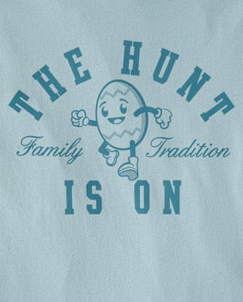 Mens Matching Family Easter The Hunt Is On Graphic Tee