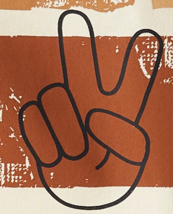 Boys Peace Sign Graphic Tee