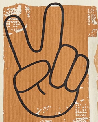 Boys Peace Sign Graphic Tee