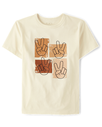 Boys Peace Sign Graphic Tee