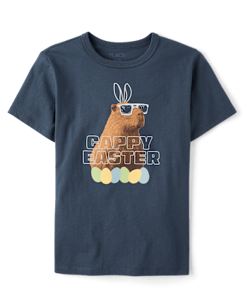 Boys Easter Capybara Graphic Tee
