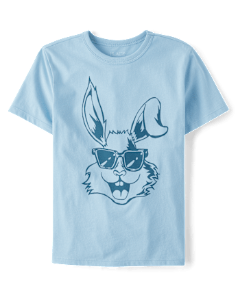 Boys Easter Bunny Sunglasses Graphic Tee