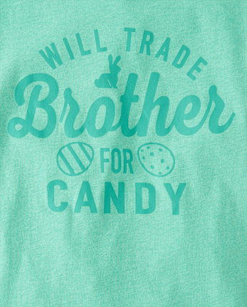 Kids Will Trade Brother For Candy Easter Egg Graphic Tee