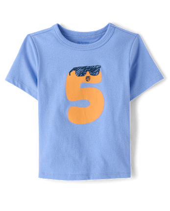 Baby And Toddler Boys 5 Birthday Graphic Tee