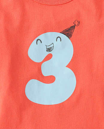 Baby And Toddler Boys 3 Birthday Graphic Tee