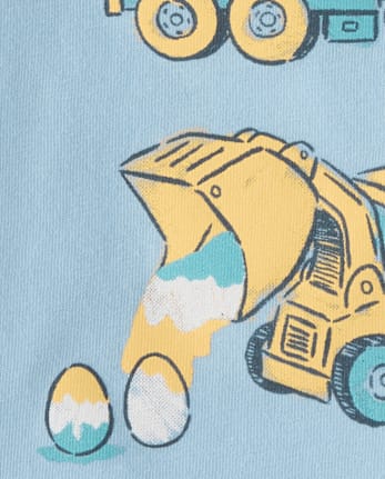 Baby And Toddler Boys Easter Construction Vehicle Graphic Tee