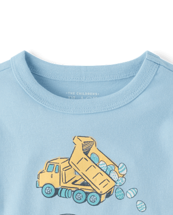 Baby And Toddler Boys Easter Construction Vehicle Graphic Tee
