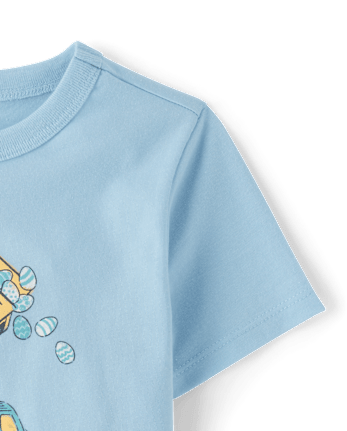 Baby And Toddler Boys Easter Construction Vehicle Graphic Tee