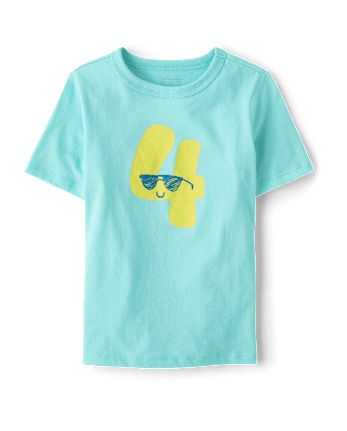 Baby And Toddler Boys 4 Birthday Graphic Tee