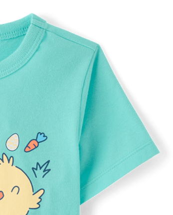 T-shirt graphique poussins et œufs de Pâques pour bébés et petits garçons